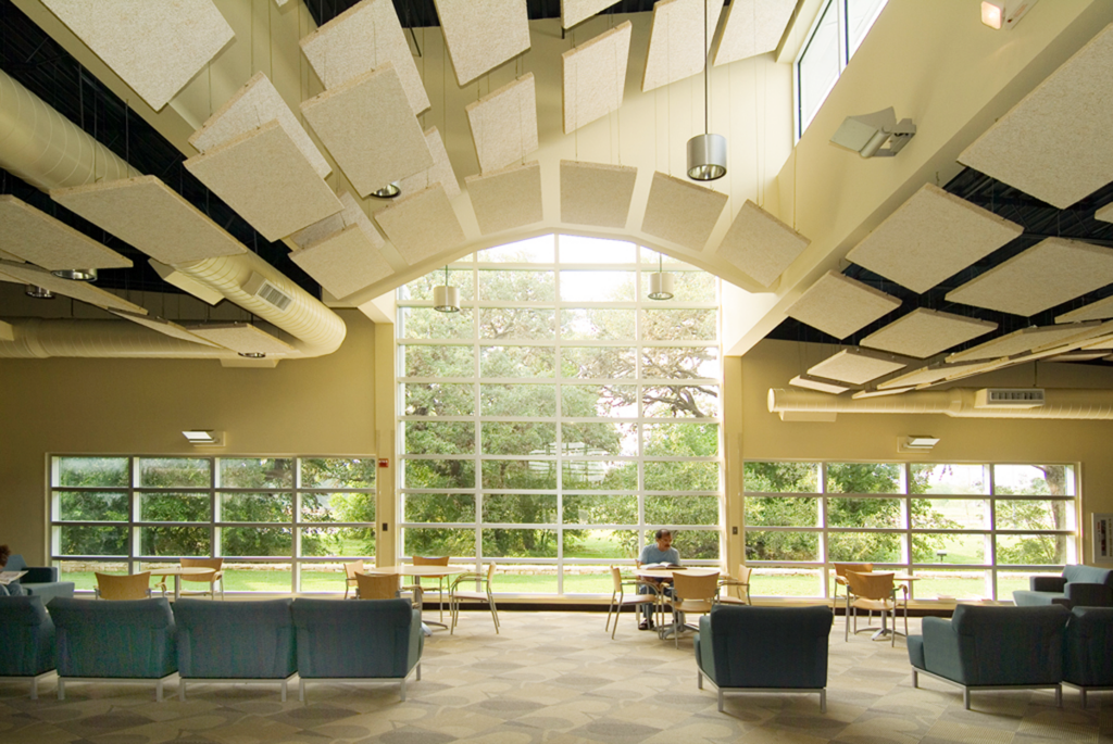 Maverick Library interior – generous natural light and views outside.