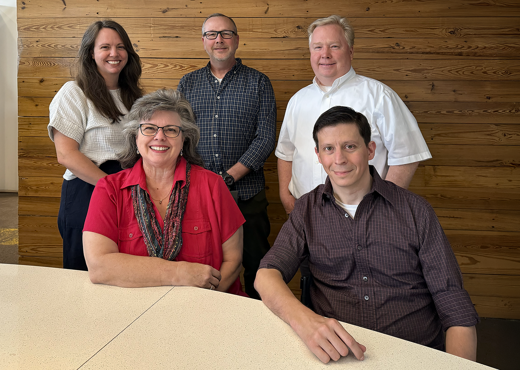 Left to right: Lindsay Oppelt, Beth Hudson, Keith Watson, Glenn McGuyre and Trent Tunks