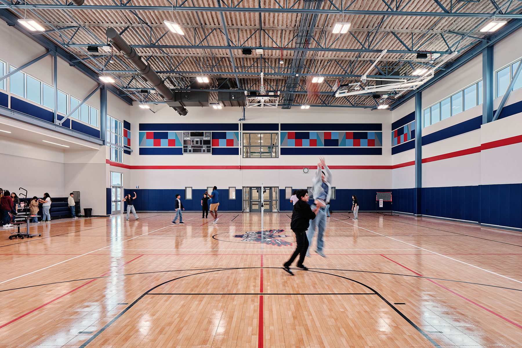 The gym will be utilized by both middle and high schools and is equipped for basketball and volleyball.